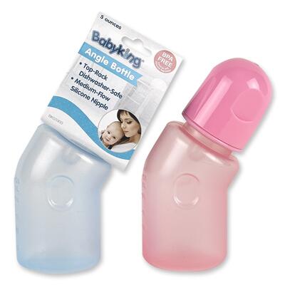 Baby King Angle Bottle Medium-Flow Assorted 5oz 1 count