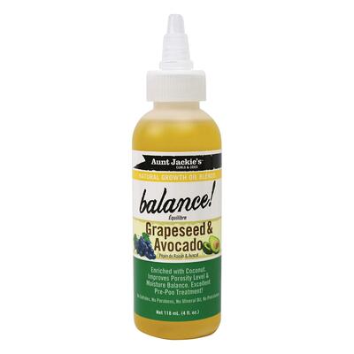 Aunt Jackie's Balance Grapeseed & Avocado Oil 4 oz