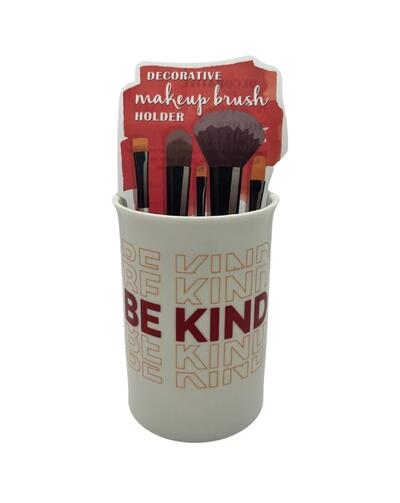 Be Kind 3.5x5.25 Ceramic Decorative Makeup Brush Holder