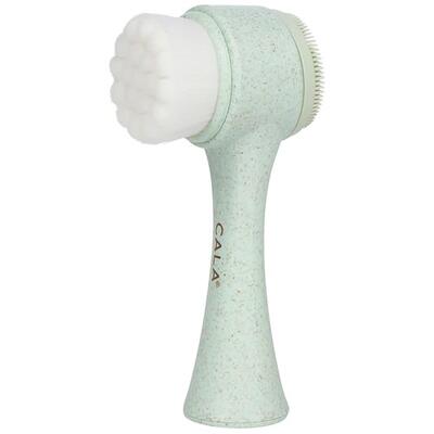 Cala Eco Friendly Dual-Action Facial Cleansing Brush Sage 1 count