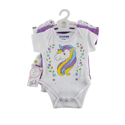 Titicos Girls Collection 3pc Onesies 0-3 Months