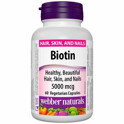 Webber Naturals Biotin Vegetarian Capsules 5000mcg