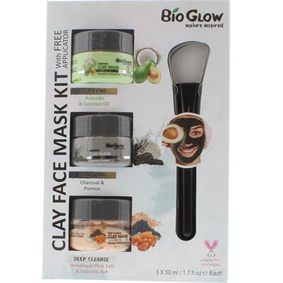 Bio Glow Peel Off Clay Face Mask 3pc