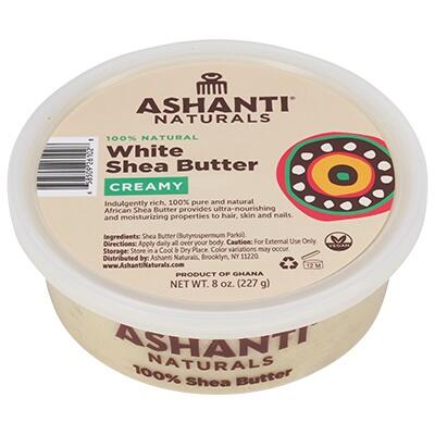 Ashanti Naturals 100% Natural White Shea Butter Creamy 8oz