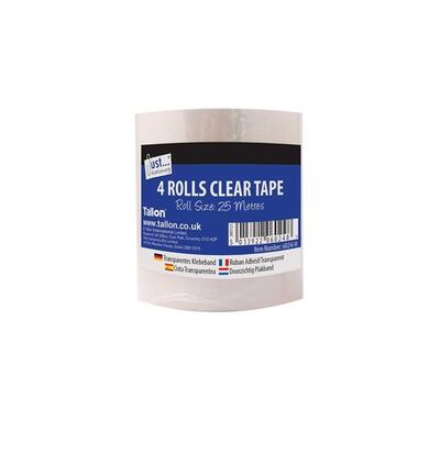 Clear Tape 25mx24mm 4 Rolls