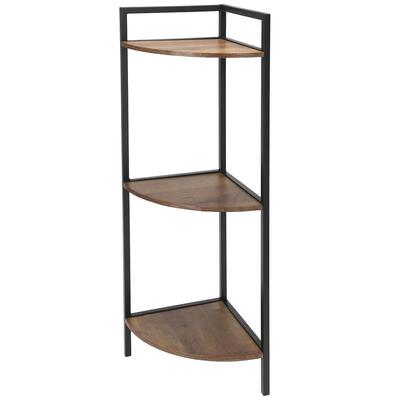 3-Layer Corner Cabinet  23.5x23.5x76cm Iron/Mdf