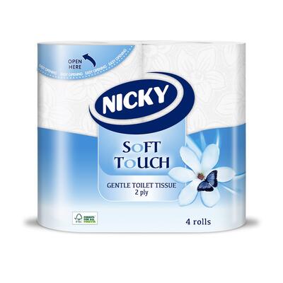 Nicky Soft Touch Toilet Paper 4pk