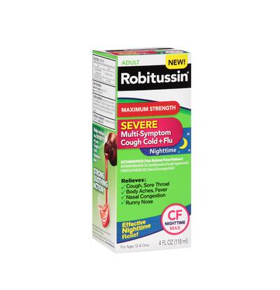 Robitussin Multi Symptom Cough Cold + Flu Pain Reliever 4fl oz