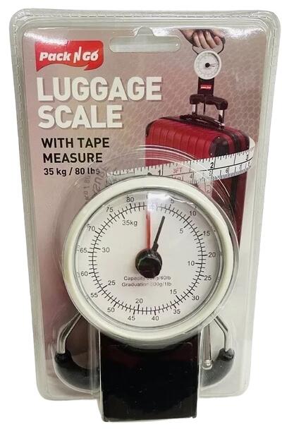 Pack N Go Luggage Scale With Measuring Tape