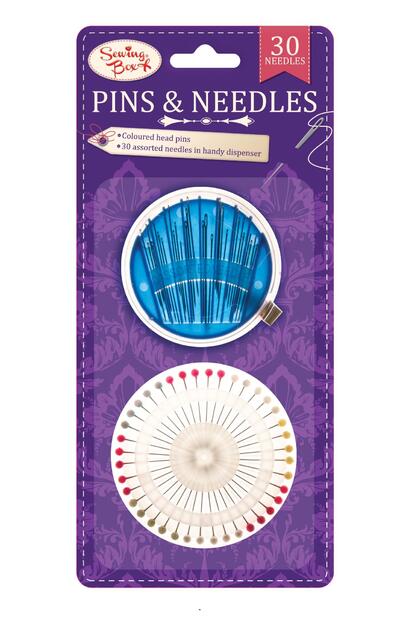 Sewing Box Pins & Needles 30 pack