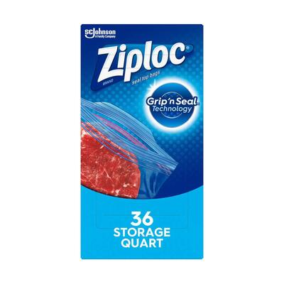 Ziploc Freezer Bag 36ct Quart