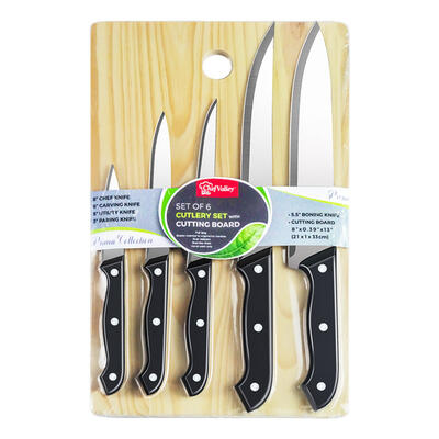 Chef Valley Cutlery Set With Cutting Board  Knives 6pcs