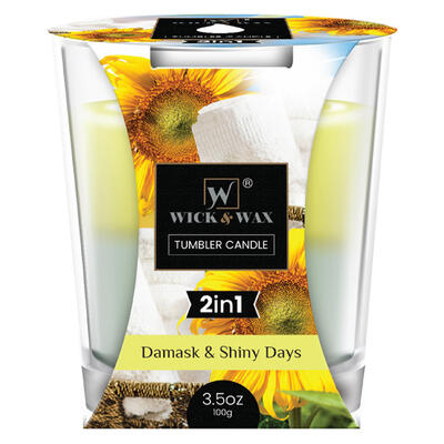 Damask & Shiny Days Tumbler Candle