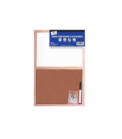 Split Cork/Dry Wipe Board 450 x 300mm
