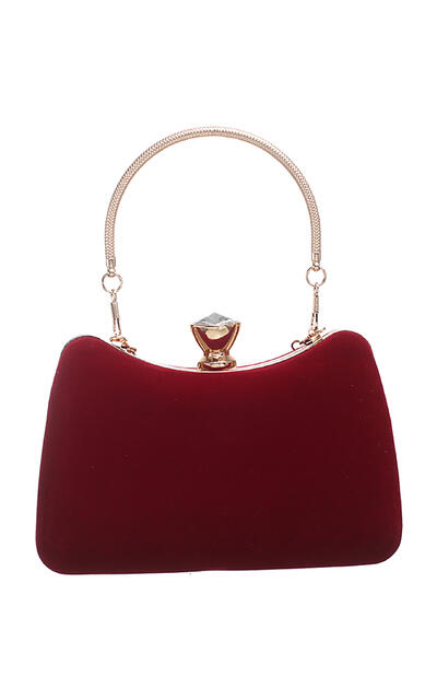 Bessie Vintage Velvet Top Handle Clutch Bag