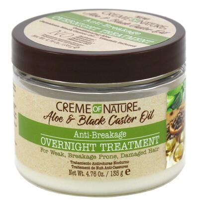 Creme Of Nature Aloe & Black Castor Anti-Breakage Overnight Treatment 4.76oz