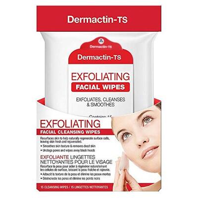 Dermactin-TS Exfoliating Facial Wipes 15 count