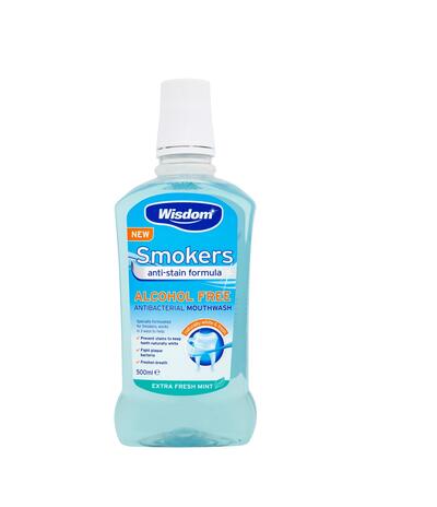 Wisdom Smokers Mouthwash Fresh Mint 500ml