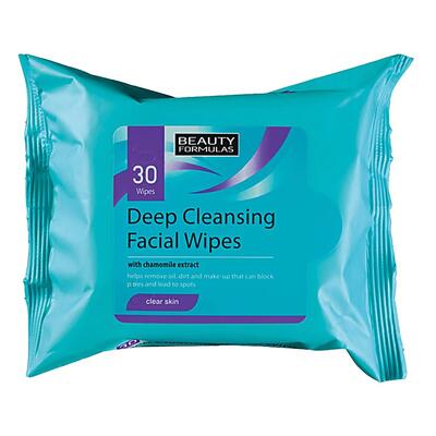 Beauty Formulas Deep Cleansing Facial Wipes 30 count