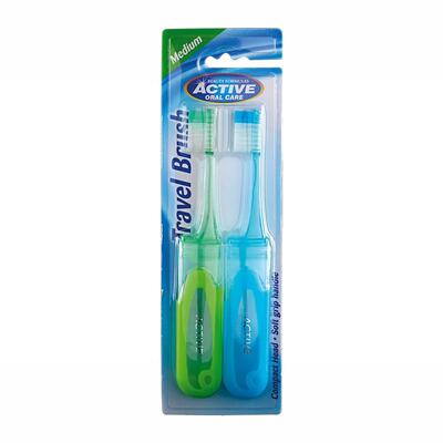 Beauty Formulas Active Oral Care Travel Brush Medium 2 pack