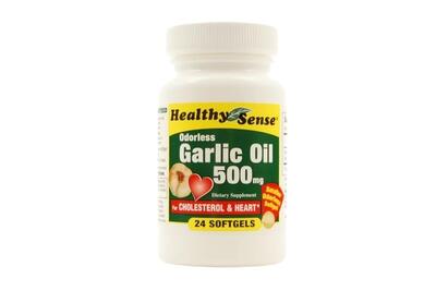 Healthy Sense Odorless Garlic Oil 500mg 24 softgels