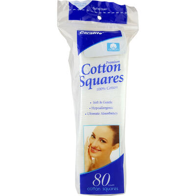 Coralite Premium Cotton Squares 80 count