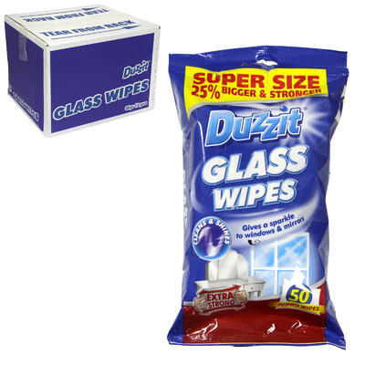 Duzzit Glass Wipes 50 count