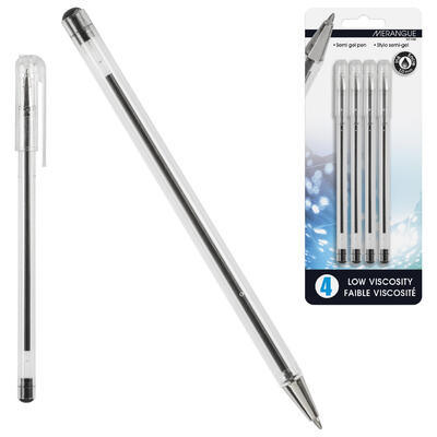  Sem Gel Pen Black 4pk