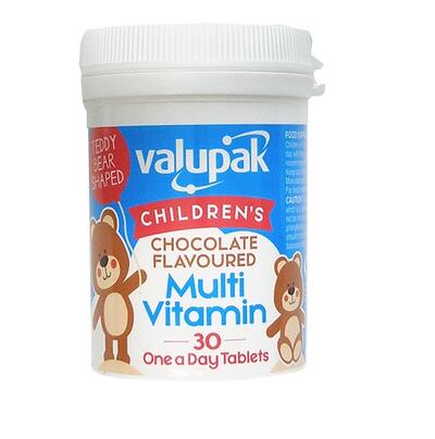 Valupak Children's Multi Vitamin Chocolate Flavoured 30 Tablets