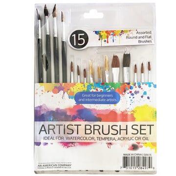 15pc Artist Paint Brush Set