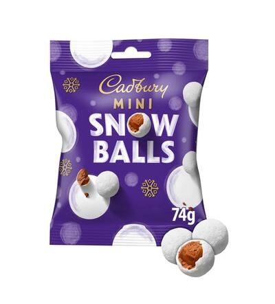 Cadbury Dairy Milk Mini Snow Balls Chocolate 74g