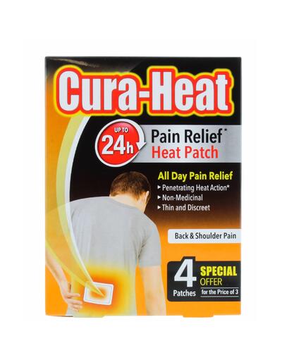 Cura-Heat Pain Relief Heat Patch Back & Shoulder 4 pack