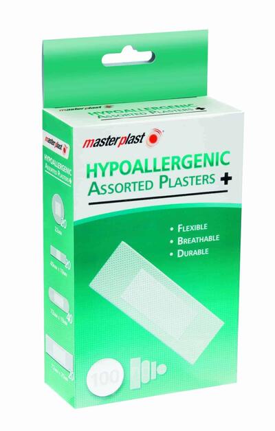 Masterplast Hypoallergenic Assorted Plasters 100 count