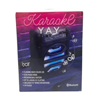 IJoy Karaoke Yay Multi Color Led Light Bluetooth Speaker 9.5 Wired 1 count