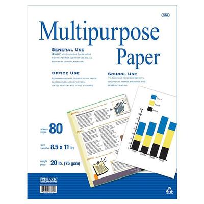 Bazic Multipurpose Paper White 80 ct