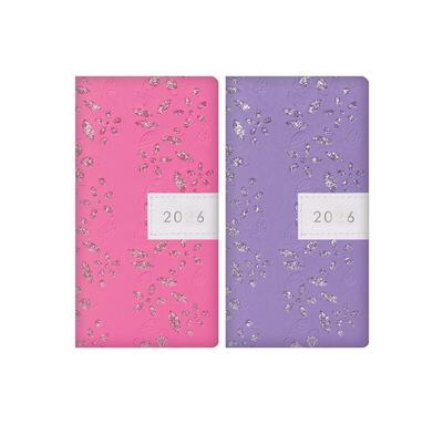 Diary Slim WTV Glitter Floral Fabric Assorted