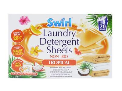 Swirl Laundry Detergent Sheets Tropical 20pk