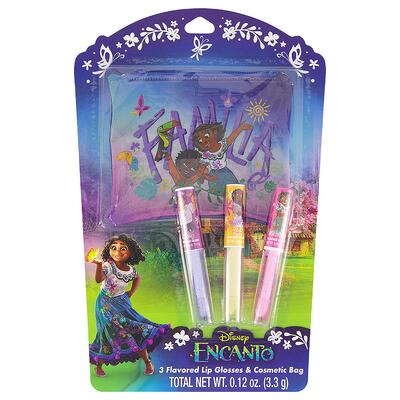 Encanto Lip Gloss & Cosmetic Bag 3pk