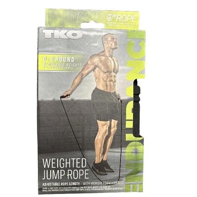 Weigted Jump Rope 0.50Lb Black/Forest Green Assorted
