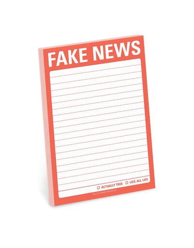 Knock Knock Big Sticky Note Pad Fake News 4x6