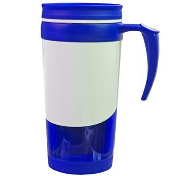 OSQ Blue Double Wall Tumbler Mug 16oz With Handles In Gift Box