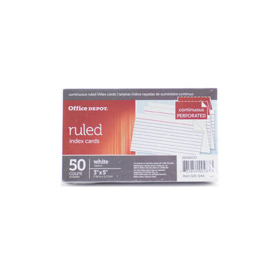 Office Depot Index Cards Perforated  White 3X5