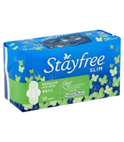 Stayfree Slim Regular 10ct