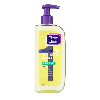 Clean & Clear Foaming Facial Cleanser for Sensitive Skin  8 fl oz.