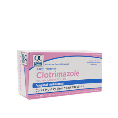 QC 7-Day Clotrimazole Vaginal Cream USP 1%  Vaginal Antifungal 1.5 oz