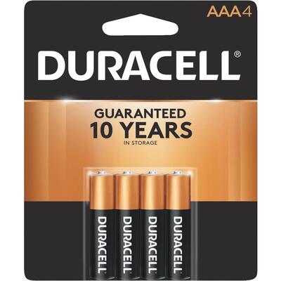 Duracell Copper Top AAA Alkaline Battery 4 pack