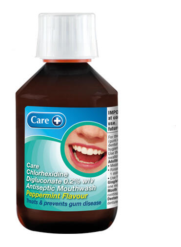 Care Chlorhexidine Antiseptic Mouthwash Peppermint 300ml