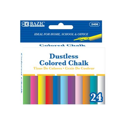 Bazic Dustless Colored Chalk 24 ct