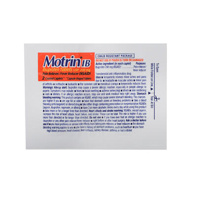 Motrin IB Ibuprofen Pain Relief 2 Caps