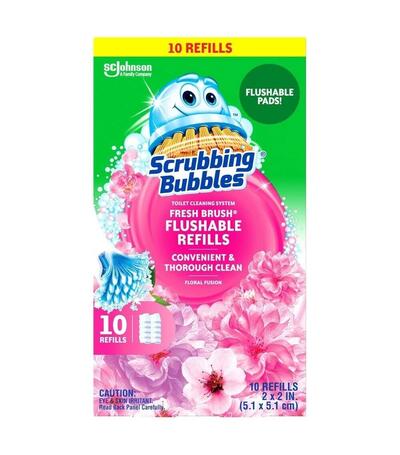 SC Johnson Scrubbing Bubbles Flushable Refills Floral 10 count